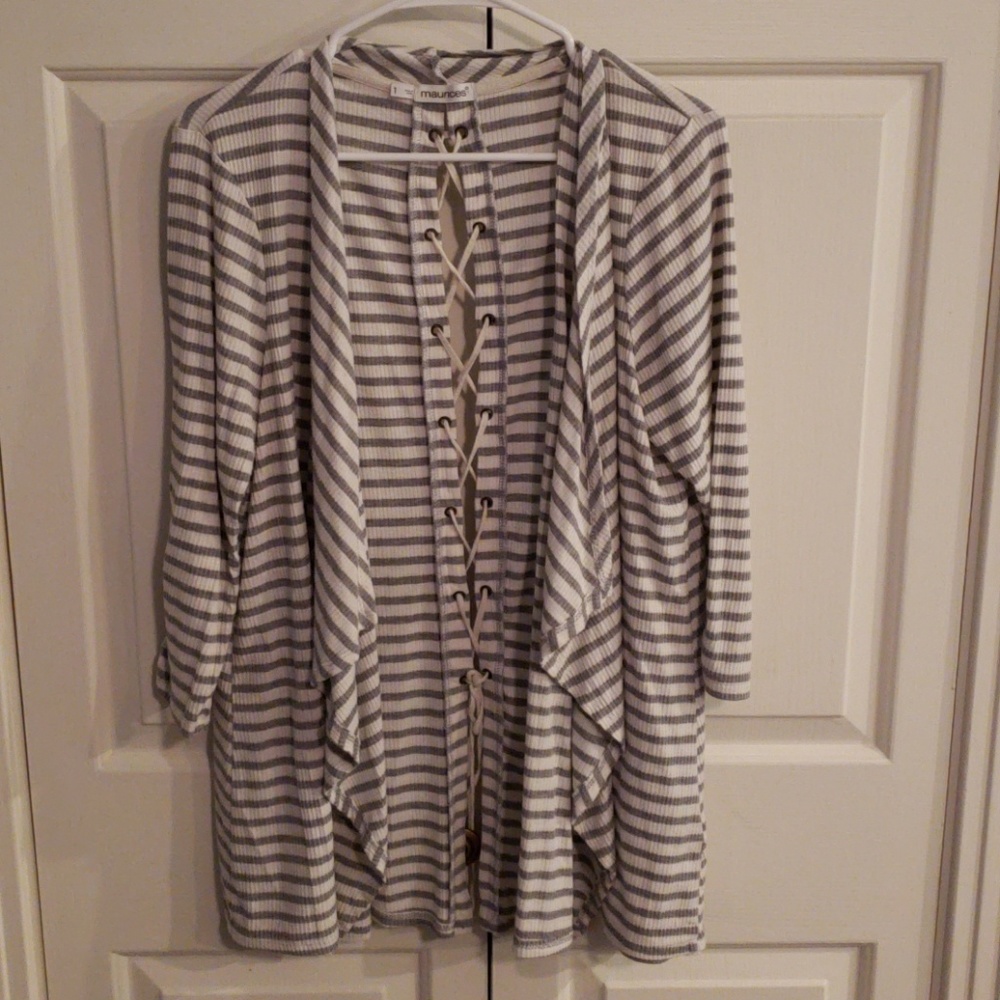 Maurice's Striped Cardigan Sz 1